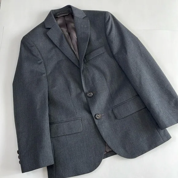 Lauren Ralph Lauren Boy’s Gray Blazer Size 8 Regular Single Breasted Two Vent - Picture 3 of 12
